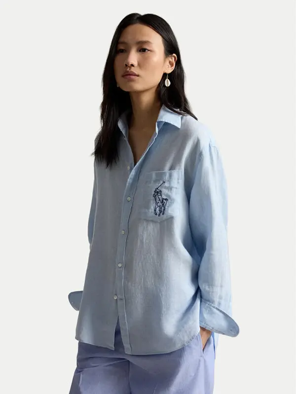 Polo Ralph Lauren Polo Ralph Lauren Košulja 211A12786002 Svijetlo plava Oversize