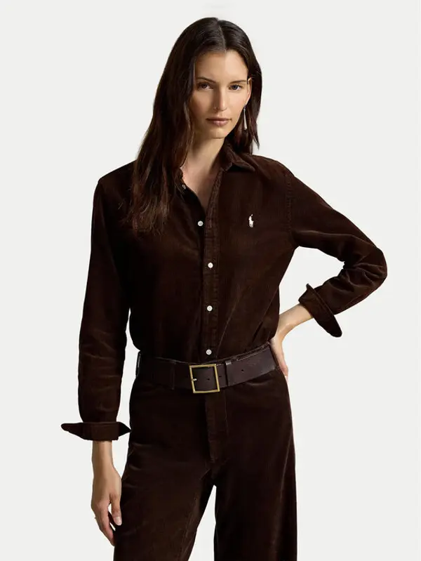 Polo Ralph Lauren Polo Ralph Lauren Košulja 211A93203009 Tamno smeđa Regular Fit