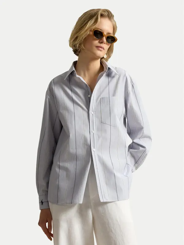 Polo Ralph Lauren Polo Ralph Lauren Košulja 211B17125002 Svijetlo plava Oversize
