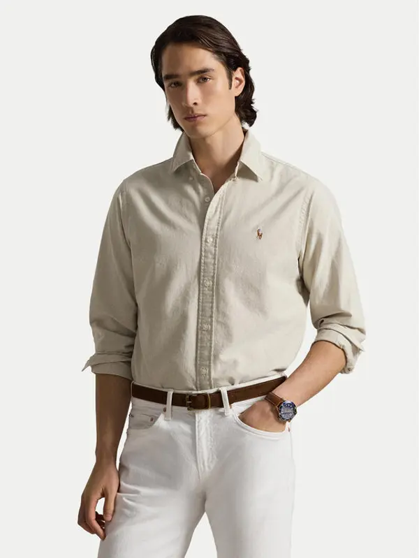 Polo Ralph Lauren Polo Ralph Lauren Košulja 710792161019 Svijetlo bež Slim Fit