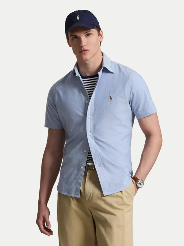 Polo Ralph Lauren Polo Ralph Lauren Košulja 710850782001 Svijetloplava Custom Fit