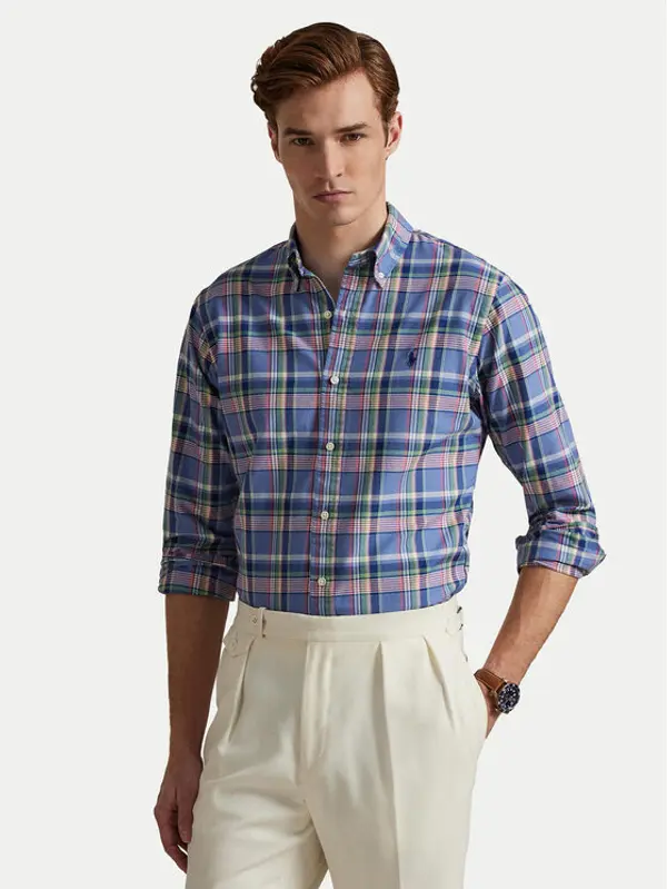 Polo Ralph Lauren Polo Ralph Lauren Košulja 710922273005 Plava Custom Fit