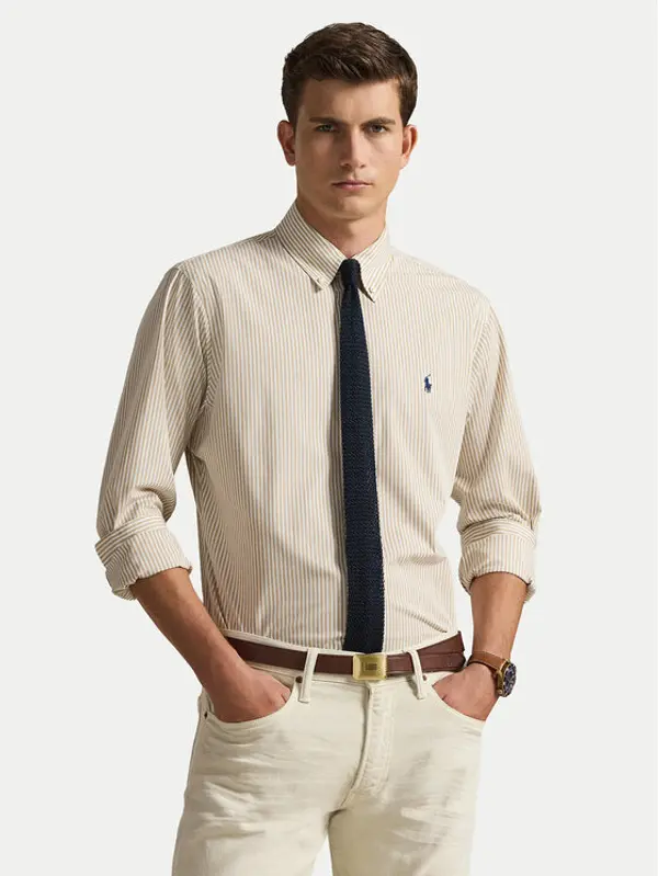 Polo Ralph Lauren Polo Ralph Lauren Košulja 710929344500 Svijetlo bež Slim Fit