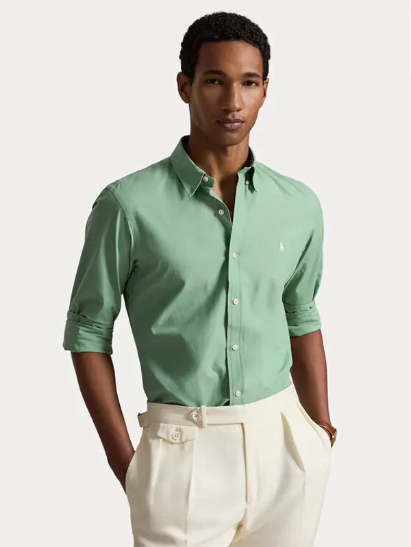 Polo Ralph Lauren Polo Ralph Lauren Košulja 710929348500 Tirkizna Slim Fit