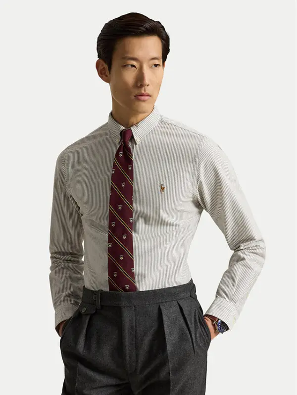 Polo Ralph Lauren Polo Ralph Lauren Košulja 710953704503 Svijetlo bež Custom Fit