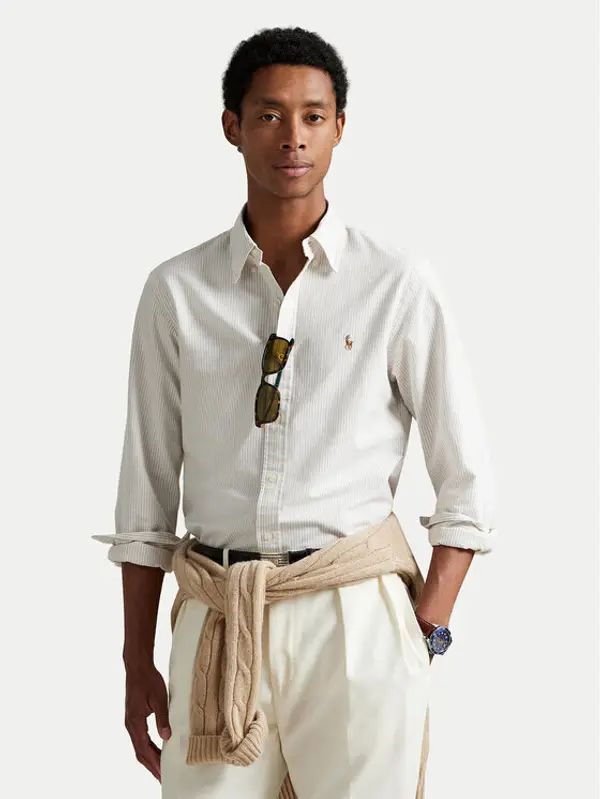 Polo Ralph Lauren Polo Ralph Lauren Košulja 710953710004 Svijetlo bež Slim Fit