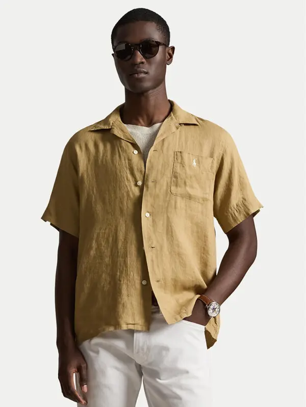 Polo Ralph Lauren Polo Ralph Lauren Košulja 710966421502 Tamno bež Regular Fit