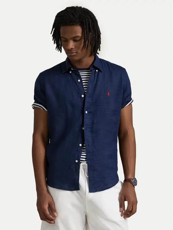 Polo Ralph Lauren Polo Ralph Lauren Košulja 710968912001 Tamnoplava Custom Fit