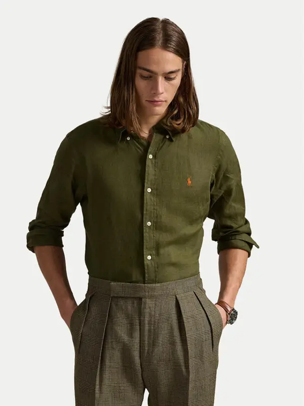 Polo Ralph Lauren Polo Ralph Lauren Košulja 710968915006 Kaki Slim Fit