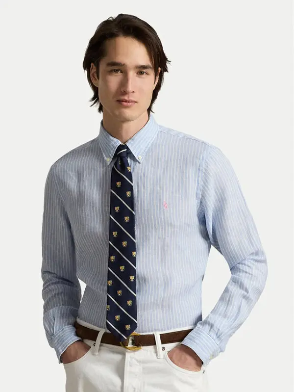 Polo Ralph Lauren Polo Ralph Lauren Košulja 710B15594005 Svijetlo plava Custom Fit