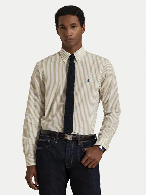 Polo Ralph Lauren Polo Ralph Lauren Košulja 710B15595007 Svijetlo bež Custom Fit
