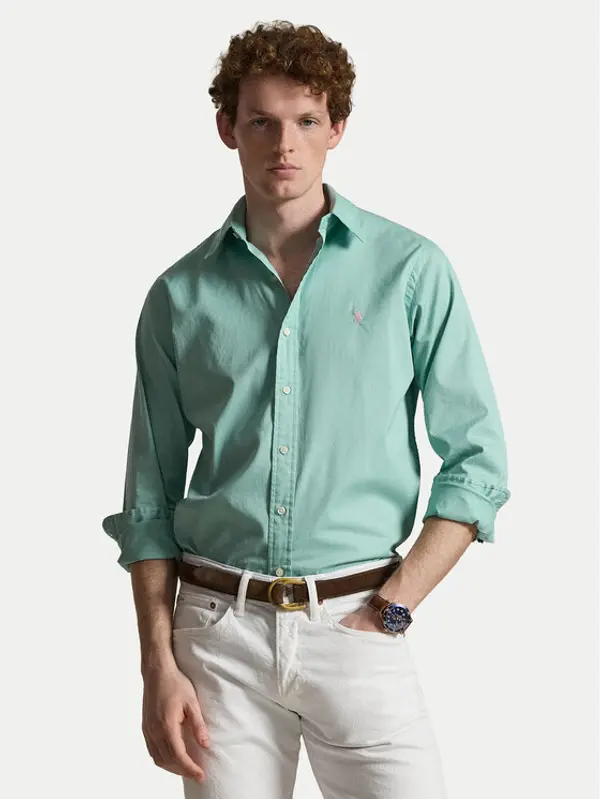 Polo Ralph Lauren Polo Ralph Lauren Košulja 710B20512008 Zelena Custom Fit
