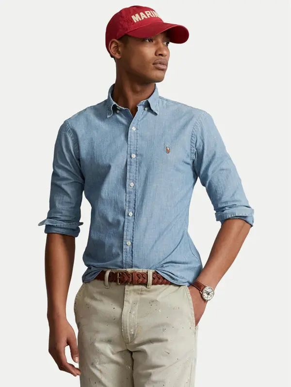 Polo Ralph Lauren Polo Ralph Lauren Košulja Core Replen 710548538 Plava Slim Fit