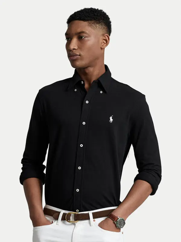 Polo Ralph Lauren Polo Ralph Lauren Košulja Pique 710654408 Crna Regular Fit