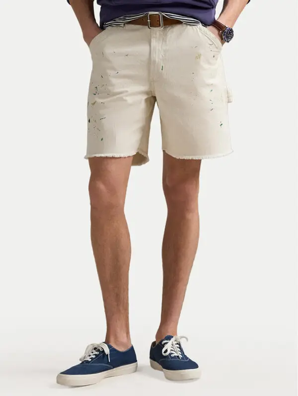 Polo Ralph Lauren Polo Ralph Lauren Kratke hlače 710963172001 Bijela Relaxed Fit