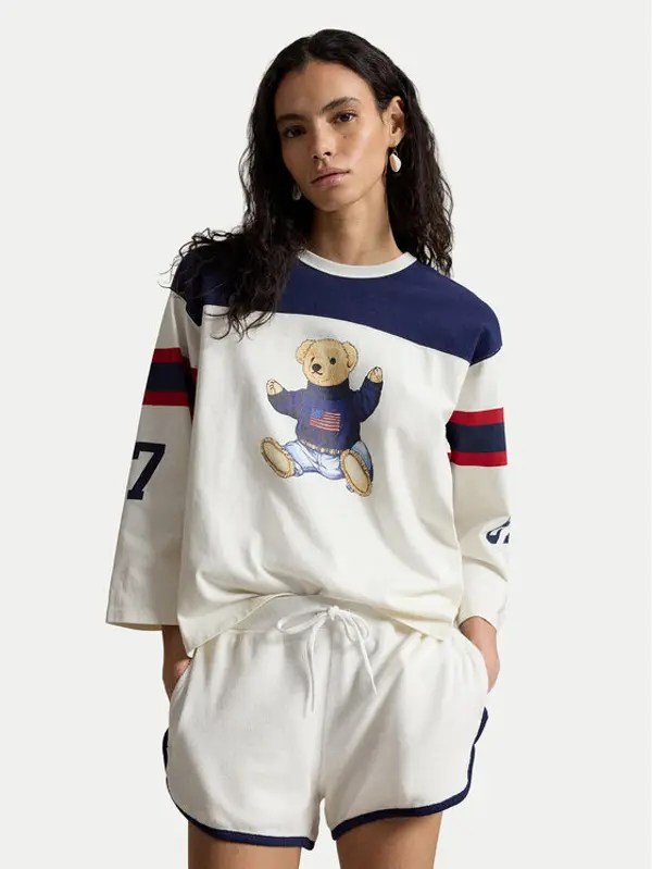 Polo Ralph Lauren Polo Ralph Lauren Majica 211A12714001 Krem Oversize