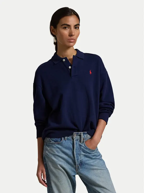 Polo Ralph Lauren Polo Ralph Lauren Majica dugih rukava 211947966007 Tamnoplava Relaxed Fit