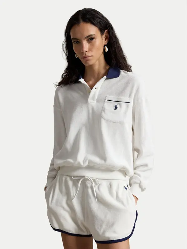 Polo Ralph Lauren Polo Ralph Lauren Majica dugih rukava 211A12737002 Bijela Relaxed Fit