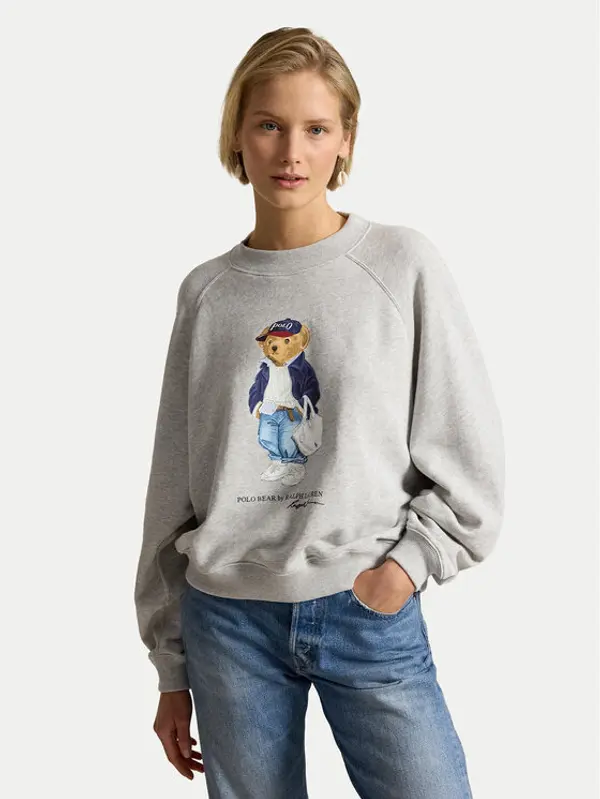 Polo Ralph Lauren Polo Ralph Lauren Majica dugih rukava 211A96185001 Siva Relaxed Fit