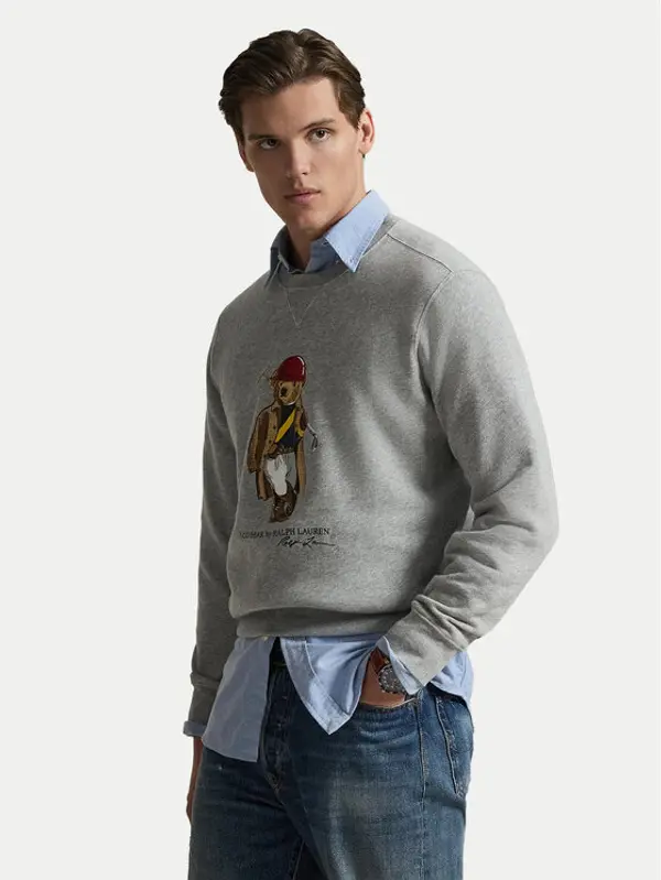 Polo Ralph Lauren Polo Ralph Lauren Majica dugih rukava 710B14625002 Siva Regular Fit