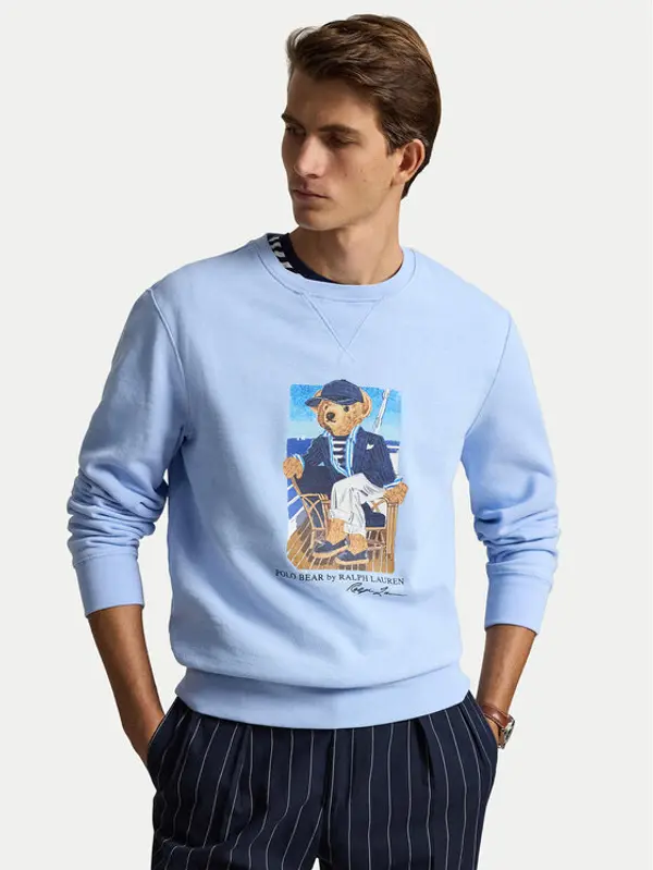 Polo Ralph Lauren Polo Ralph Lauren Majica dugih rukava 710B18538001 Svijetlo plava Regular Fit