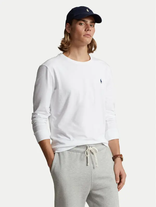 Polo Ralph Lauren Polo Ralph Lauren Majica dugih rukava Classics 710671468004 Bijela Custom Slim Fit
