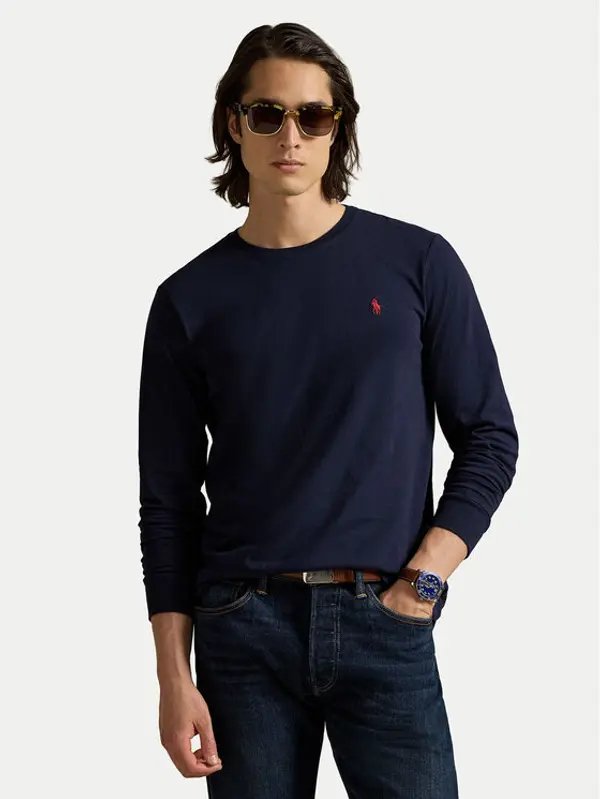 Polo Ralph Lauren Polo Ralph Lauren Majica dugih rukava Classics 710671468024 Tamnoplava Slim Fit