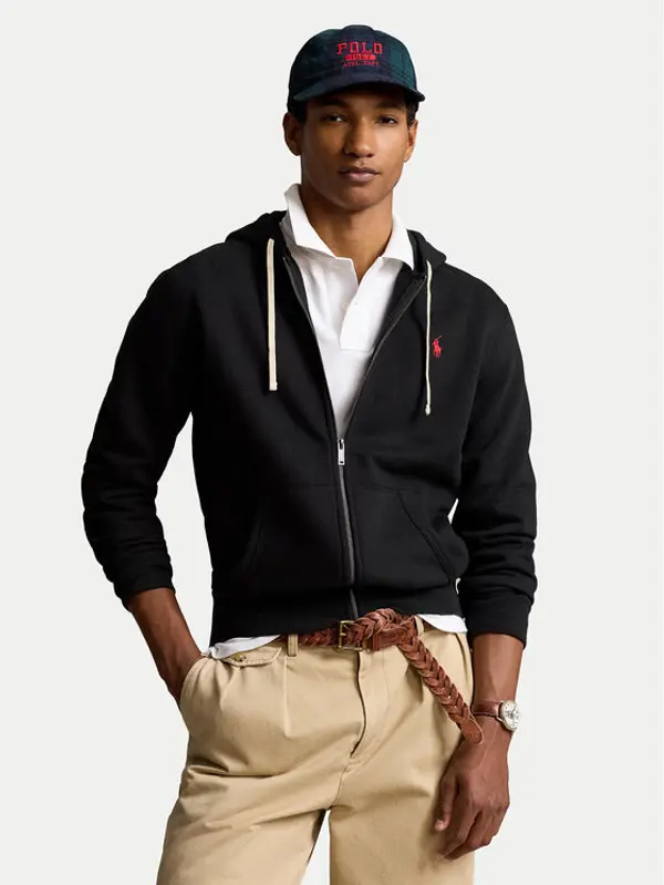 Polo Ralph Lauren Polo Ralph Lauren Majica dugih rukava Fleece 710813297001 Crna Regular Fit