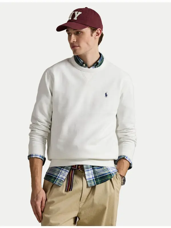 Polo Ralph Lauren Polo Ralph Lauren Majica dugih rukava Lsl 710766772009 Bijela Regular Fit