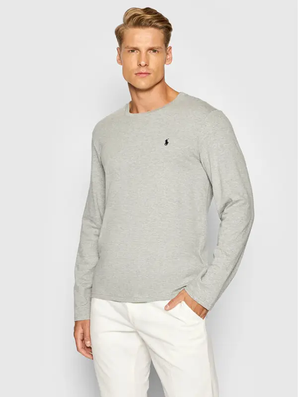 Polo Ralph Lauren Polo Ralph Lauren Majica dugih rukava Sle 714844759003 Siva Regular Fit