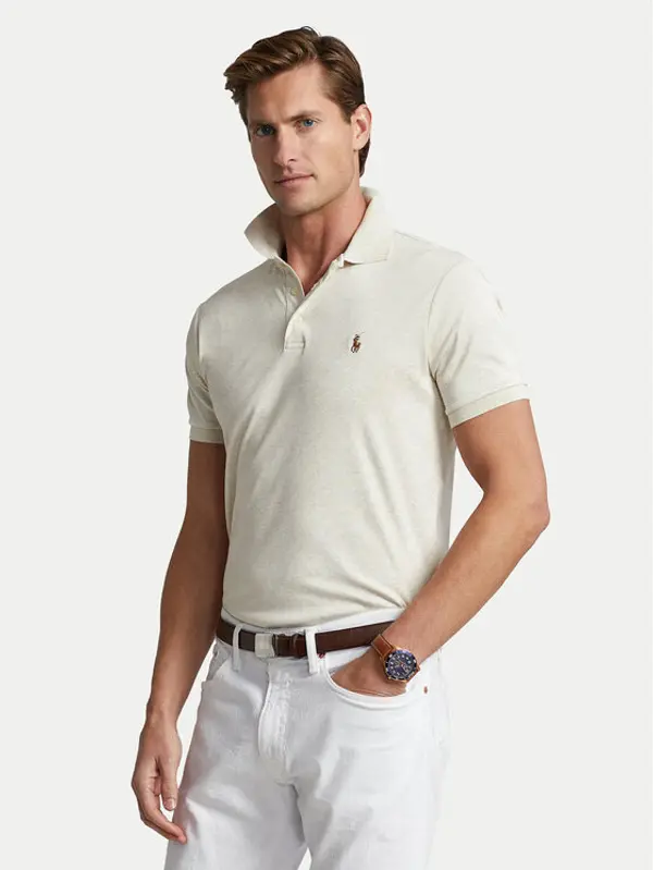 Polo Ralph Lauren Polo Ralph Lauren Polo 710713130002 Écru Custom Slim Fit