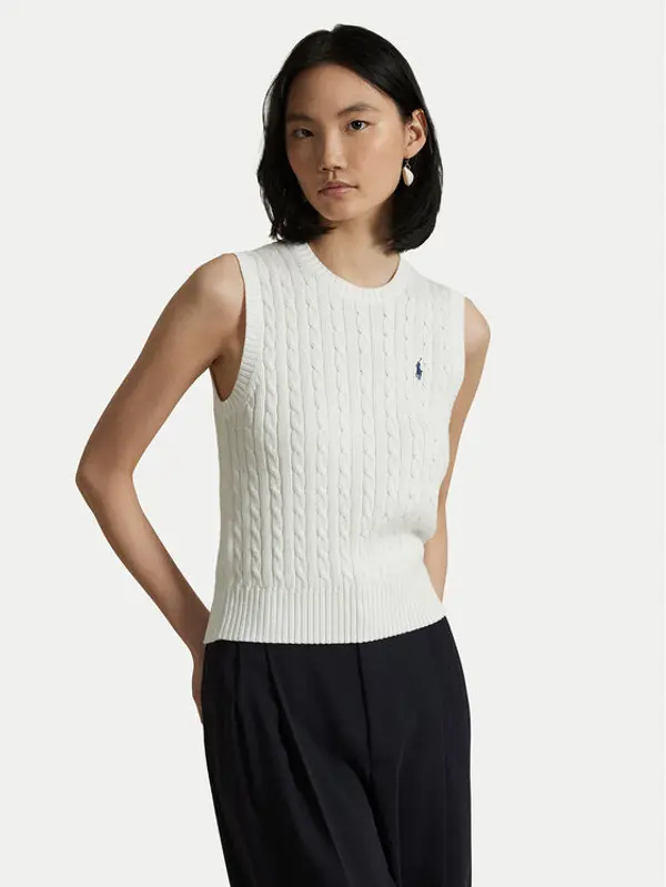 Polo Ralph Lauren Polo Ralph Lauren Prsluk 211971882001 Bijela Slim Fit