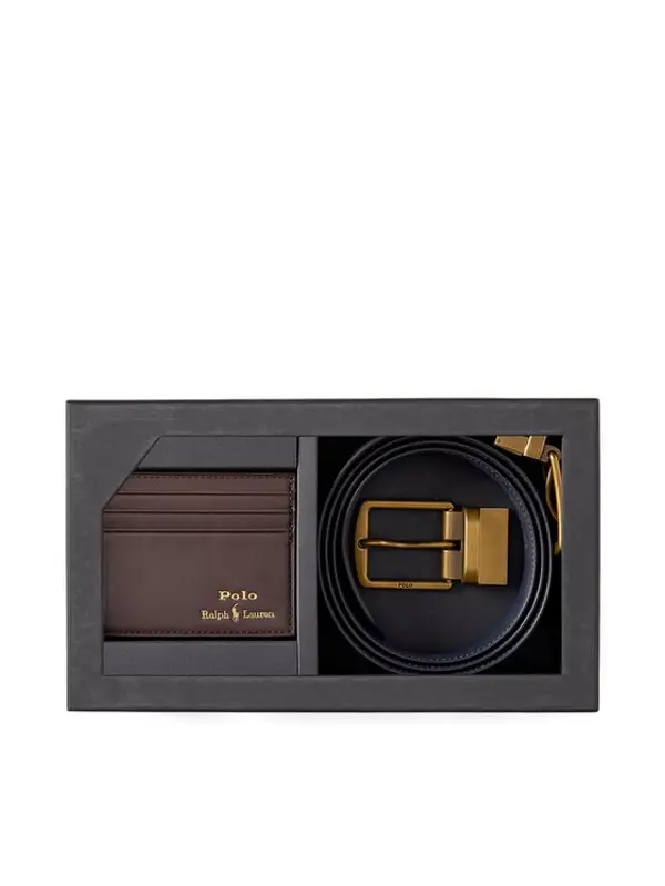 Polo Ralph Lauren Polo Ralph Lauren Set futrola za kartice i remen 405880721002 Smeđa