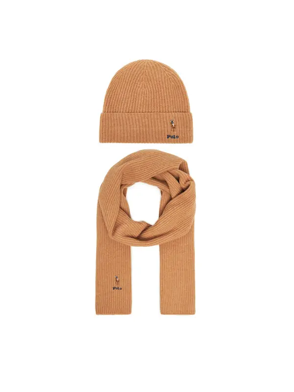 Polo Ralph Lauren Polo Ralph Lauren Set šal i kapa 455981430002 Smeđa