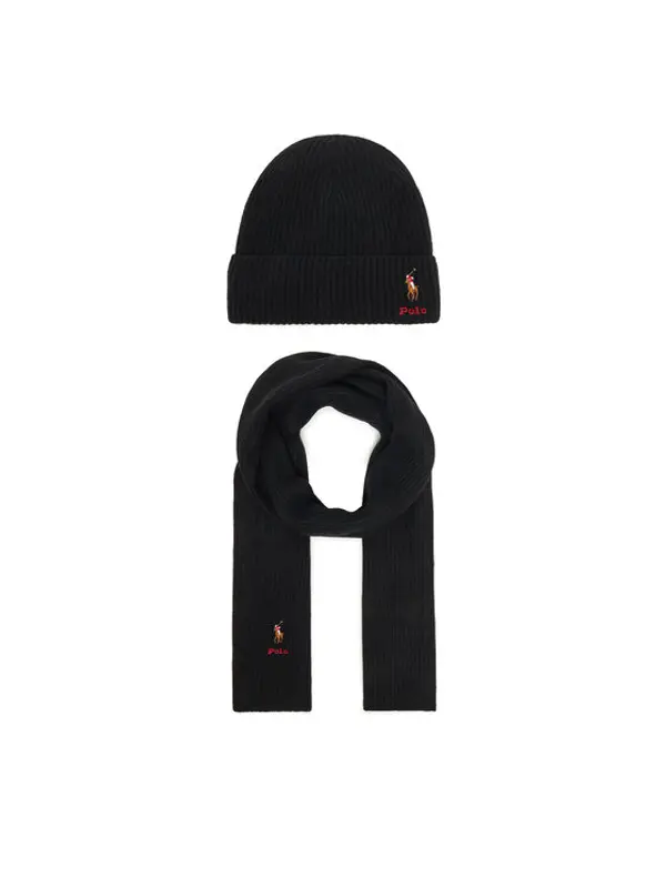 Polo Ralph Lauren Polo Ralph Lauren Set šal i kapa 455981430003 Crna