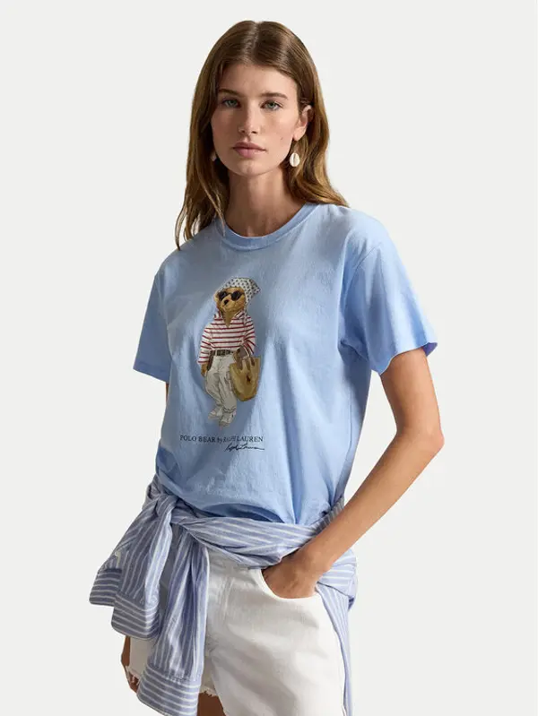 Polo Ralph Lauren Polo Ralph Lauren T-shirt 211A12734001 Svijetlo plava Relaxed Fit
