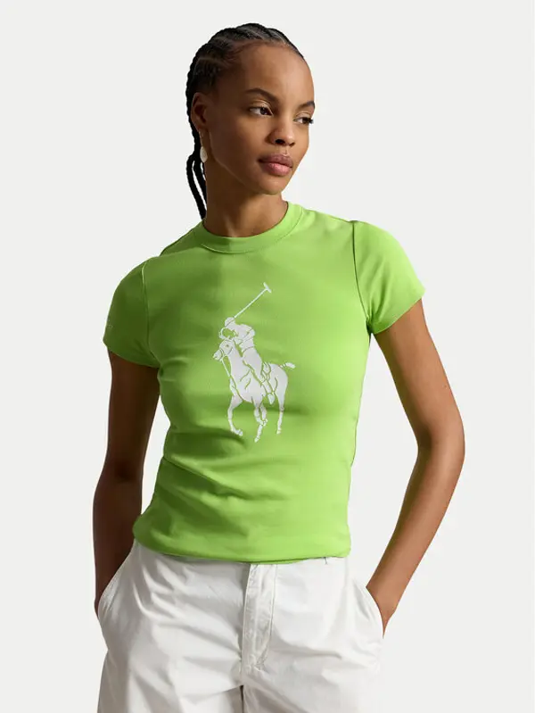 Polo Ralph Lauren Polo Ralph Lauren T-shirt 211A96259004 Svijetlo zelena Slim Fit