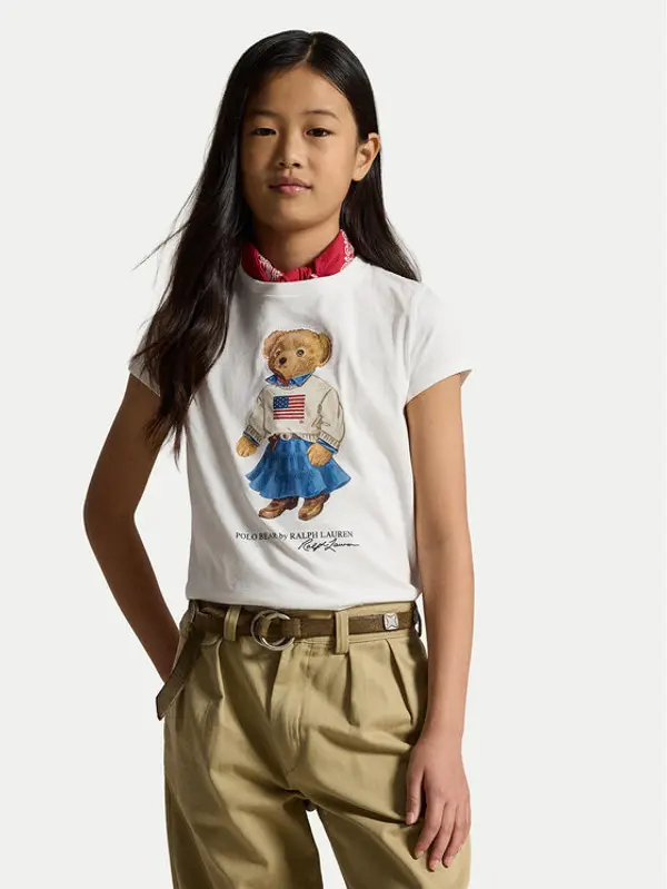 Polo Ralph Lauren Polo Ralph Lauren T-shirt 313A98403001 Bijela Regular Fit