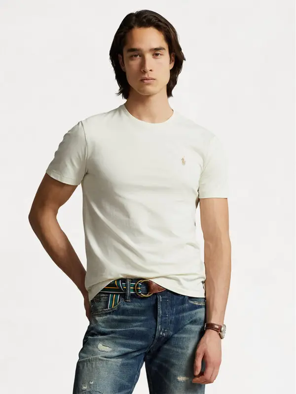Polo Ralph Lauren Polo Ralph Lauren T-shirt 710671438350 Écru Custom Slim Fit
