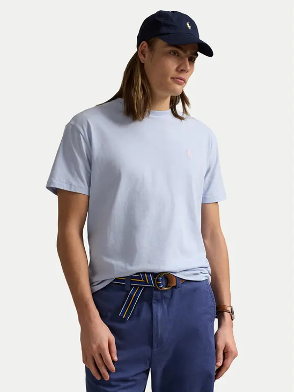 Polo Ralph Lauren Polo Ralph Lauren T-shirt 710671438418 Svijetloplava Slim Fit