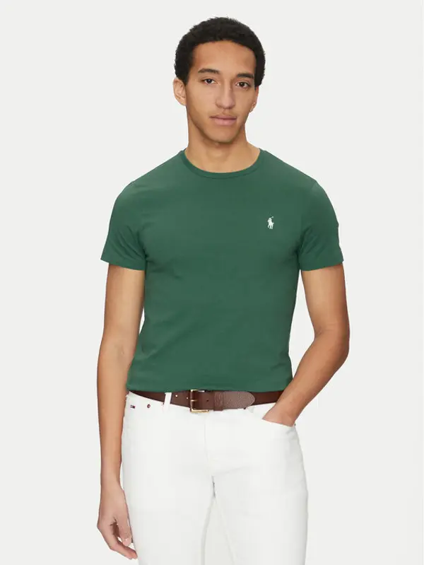 Polo Ralph Lauren Polo Ralph Lauren T-shirt 710671438422 Zelena Slim Fit