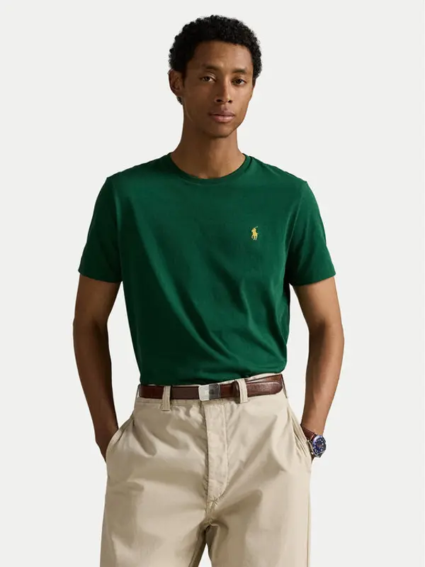 Polo Ralph Lauren Polo Ralph Lauren T-shirt 710671438461 Zelena Custom Slim Fit