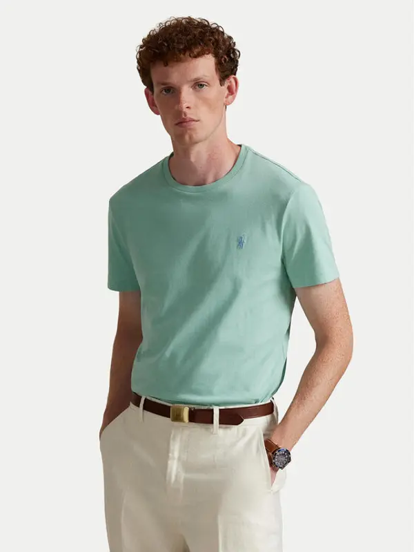 Polo Ralph Lauren Polo Ralph Lauren T-shirt 710671438507 Zelena Custom Slim Fit
