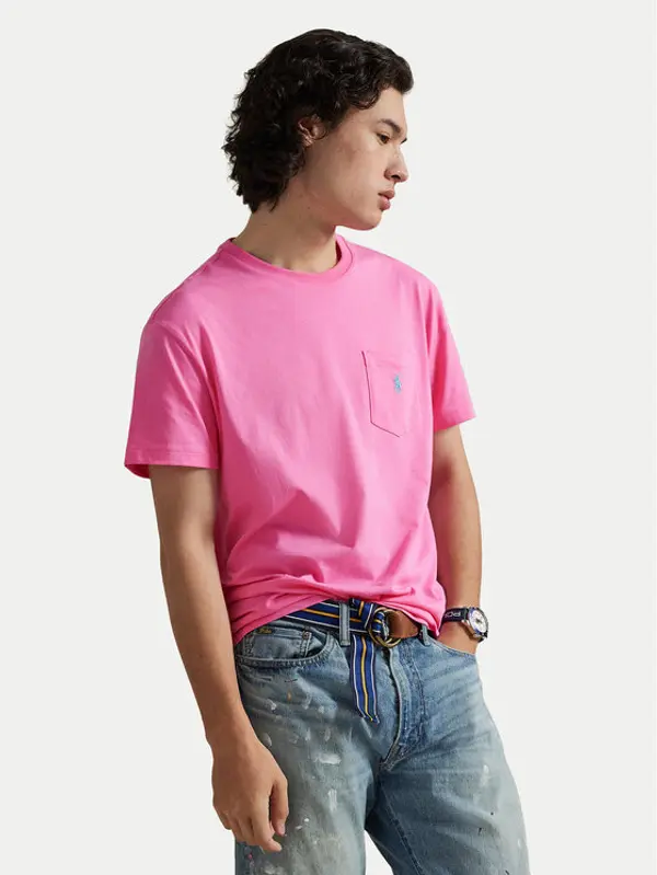 Polo Ralph Lauren Polo Ralph Lauren T-shirt 710671438511 Ružičasta Custom Slim Fit
