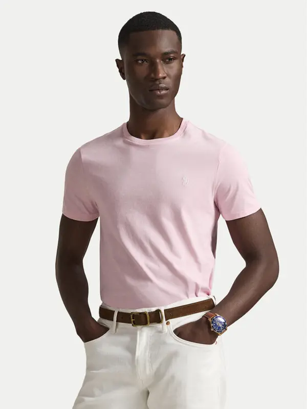 Polo Ralph Lauren Polo Ralph Lauren T-shirt 710671438520 Ružičasta Custom Slim Fit