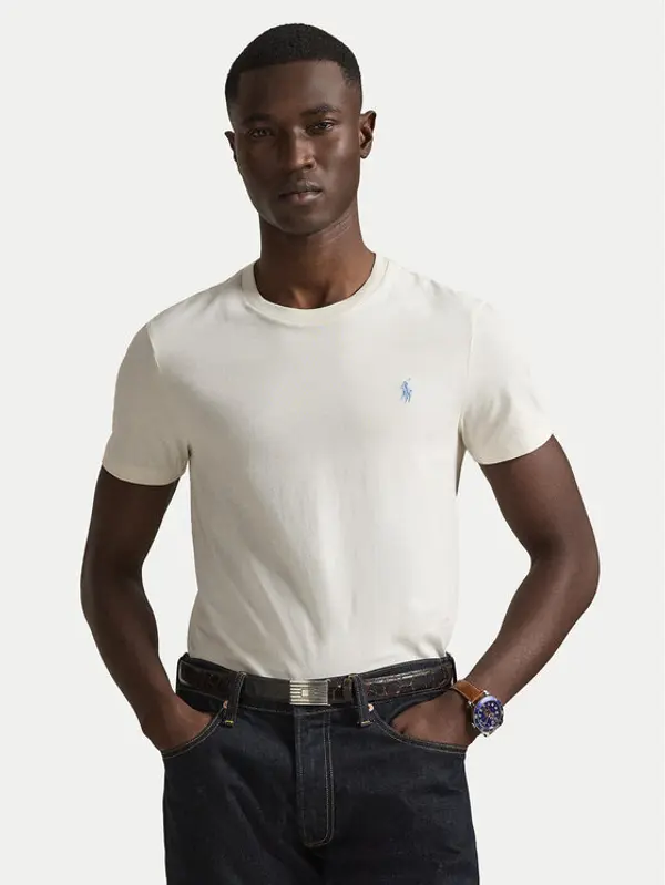 Polo Ralph Lauren Polo Ralph Lauren T-shirt 710671438524 Écru Slim Fit