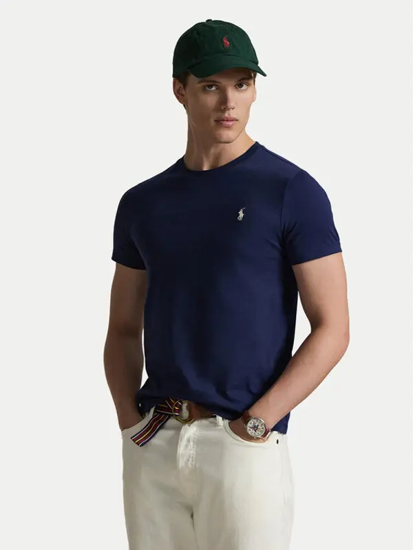 Polo Ralph Lauren Polo Ralph Lauren T-shirt 710671438525 Tamnoplava Slim Fit