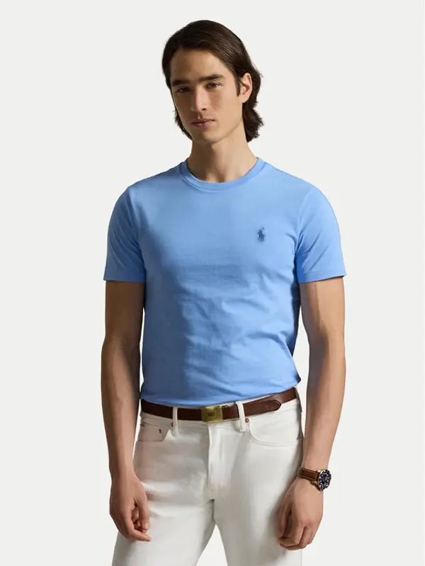 Polo Ralph Lauren Polo Ralph Lauren T-shirt 710671438526 Plava Custom Slim Fit