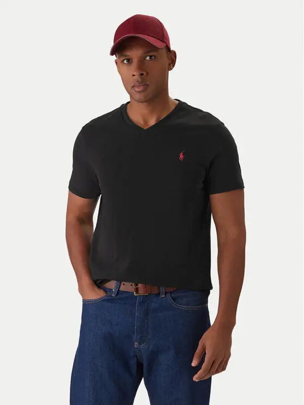 Polo Ralph Lauren Polo Ralph Lauren T-shirt 710671453124 Crna Custom Slim Fit