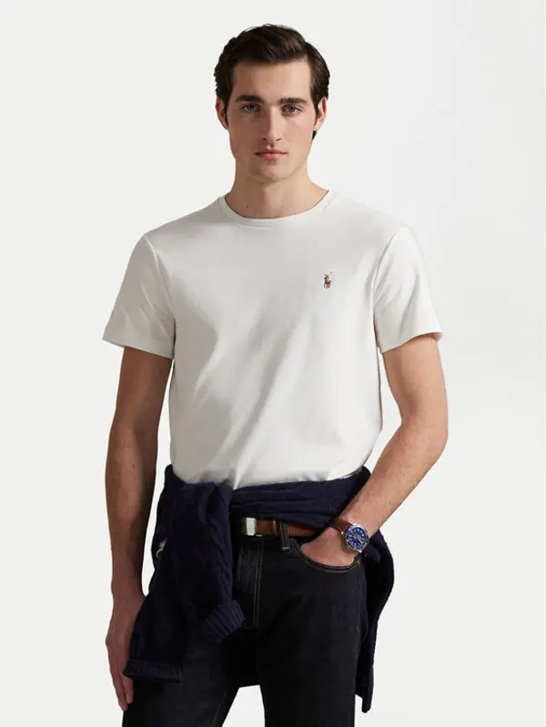 Polo Ralph Lauren Polo Ralph Lauren T-shirt 710740727 Bijela Slim Fit